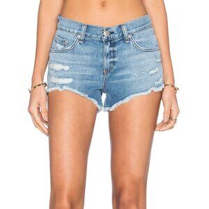 Rag & Bone Cut Off Denim Shorts Womens 25 Blue Gunner Raw Hem Distressed Pockets